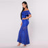 Off the Shoulder Lace Maxi Dress #Maxi Dress #Blue #Lace Maxi Dress